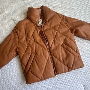 Abercrombie & Fitch Brown Leather Jacket